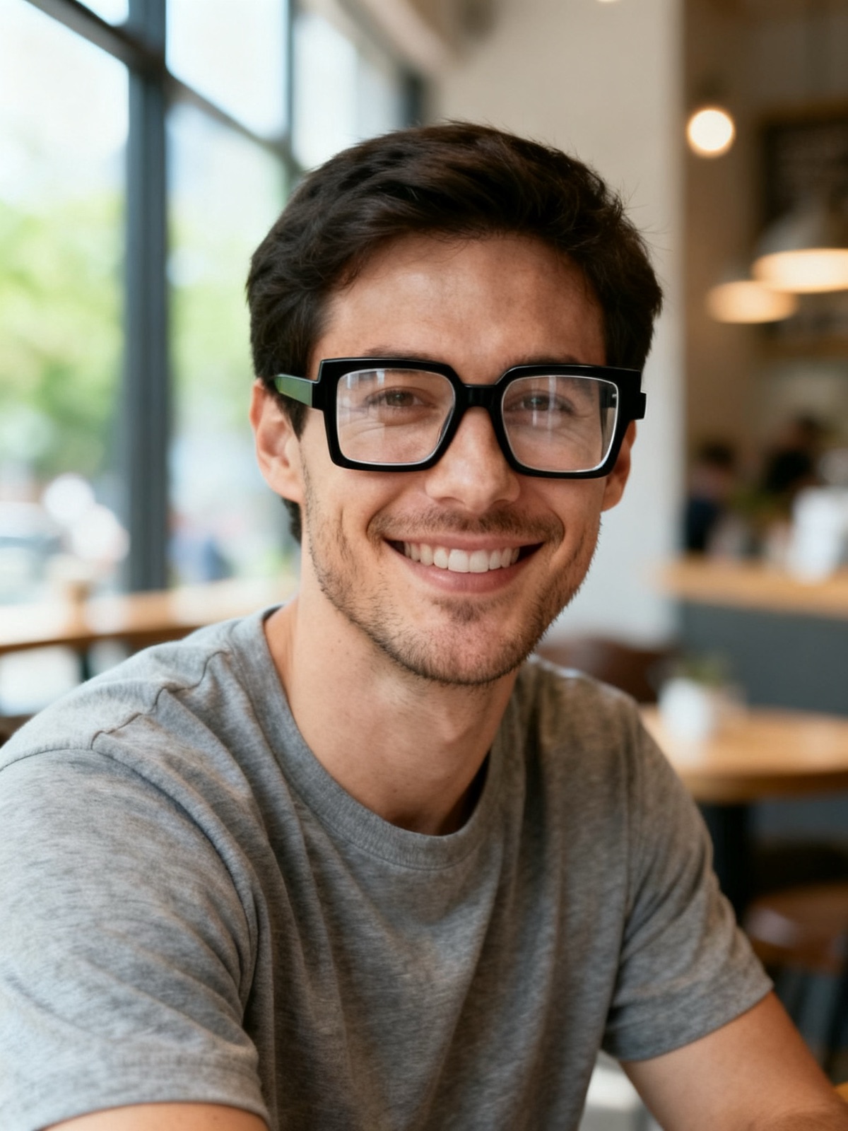AI-generated Glasses result based on the original model image