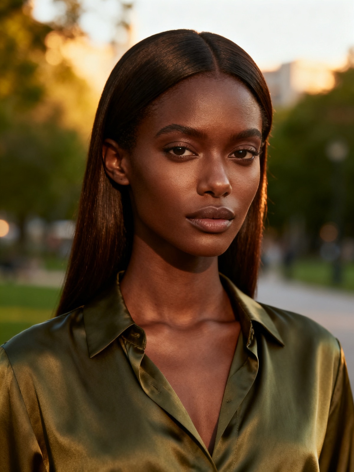 Original AI-generated model used for the Hair color example